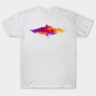 Phoenix City Skyline - Watercolor Red, orange, purple T-Shirt